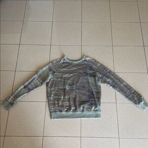 Z Supply Olive and Brown Camouflage Top